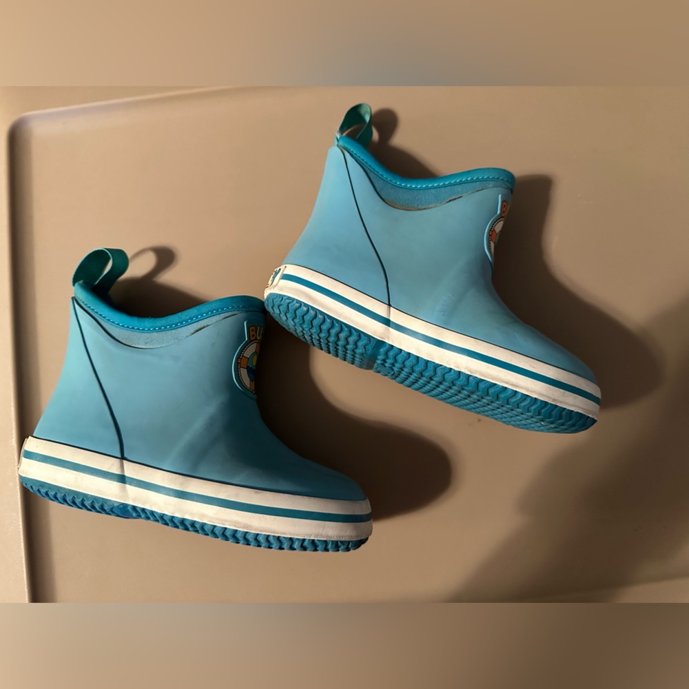 Buoy Blue Rubber Ankle Boots Kids Size 10